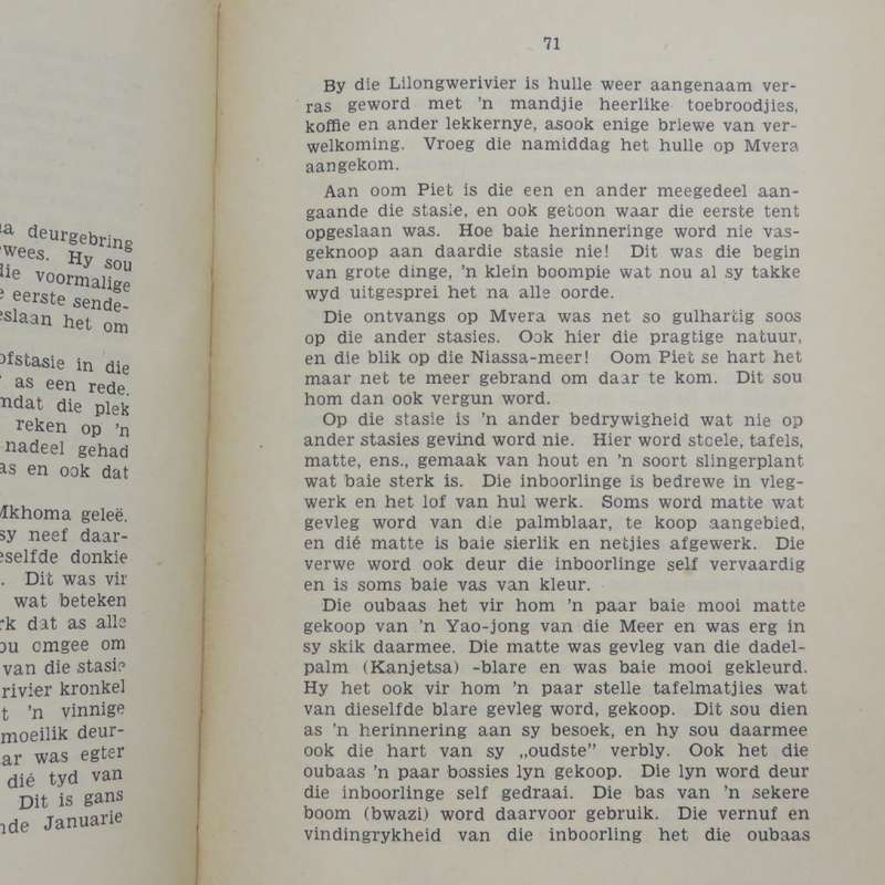Oom Piet se reis na Niassaland deur DS MG Uys - 1936