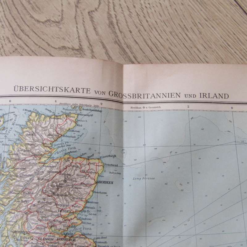 1901 Map of Great Britain and Ireland on A2 - Scaled 1 : 3000 000