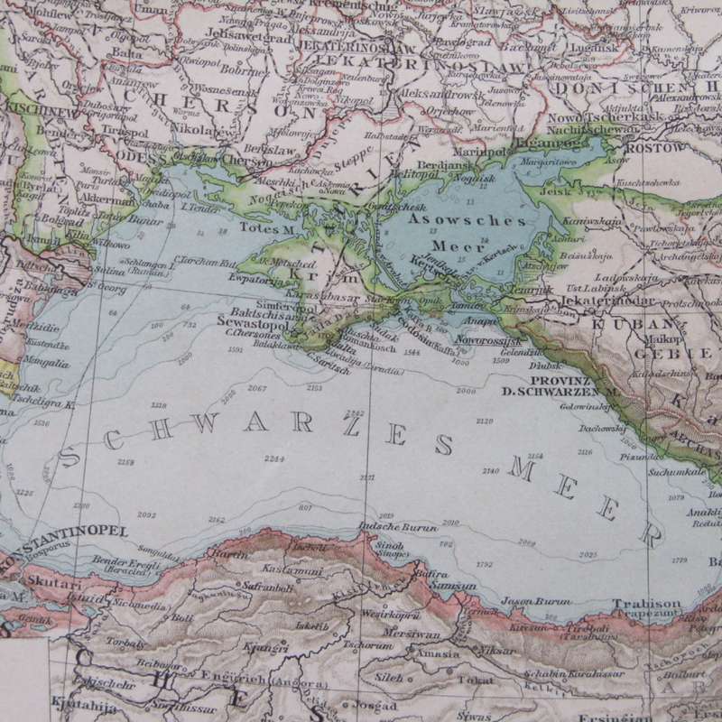 1901 Map of European Russia - on A2 - Scaled 1 : 8700 000