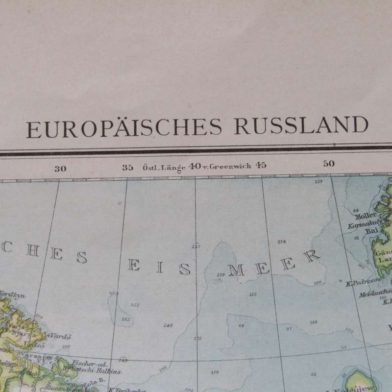 1901 Map of European Russia - on A2 - Scaled 1 : 8700 000