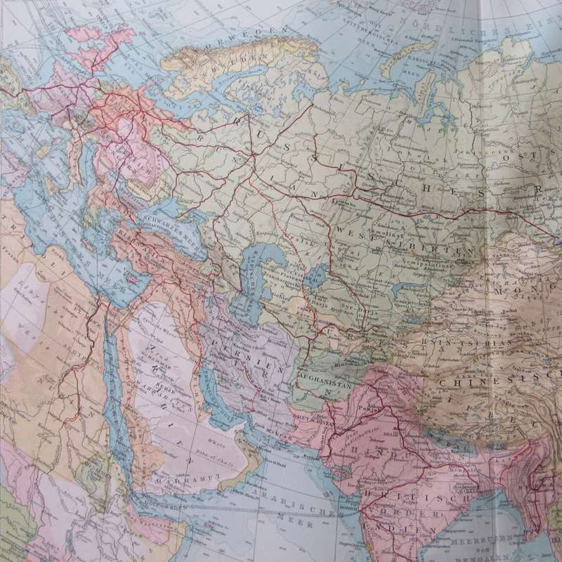 1901 Map of Asia on A2 - Scaled 1 : 30 000 000