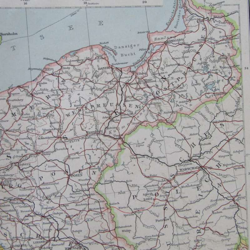 1901 Map of the German Reich on A2 - Scaled 1 : 3 000 000
