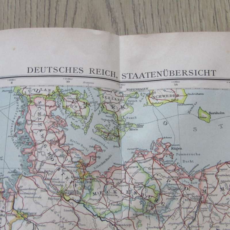 1901 Map of the German Reich on A2 - Scaled 1 : 3 000 000