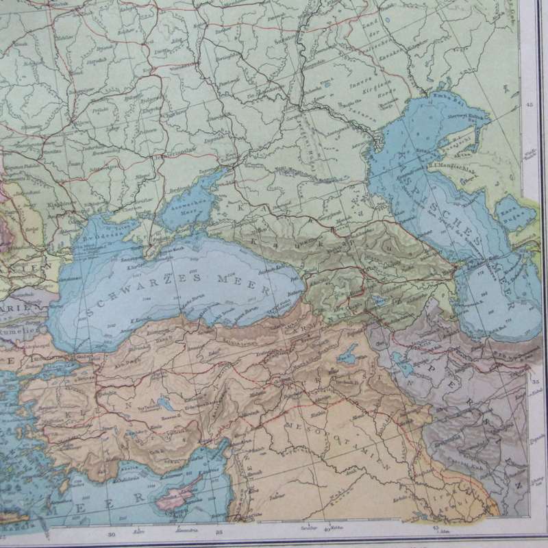 1901 European political map on A2 - Scaled 1 : 12 000 000