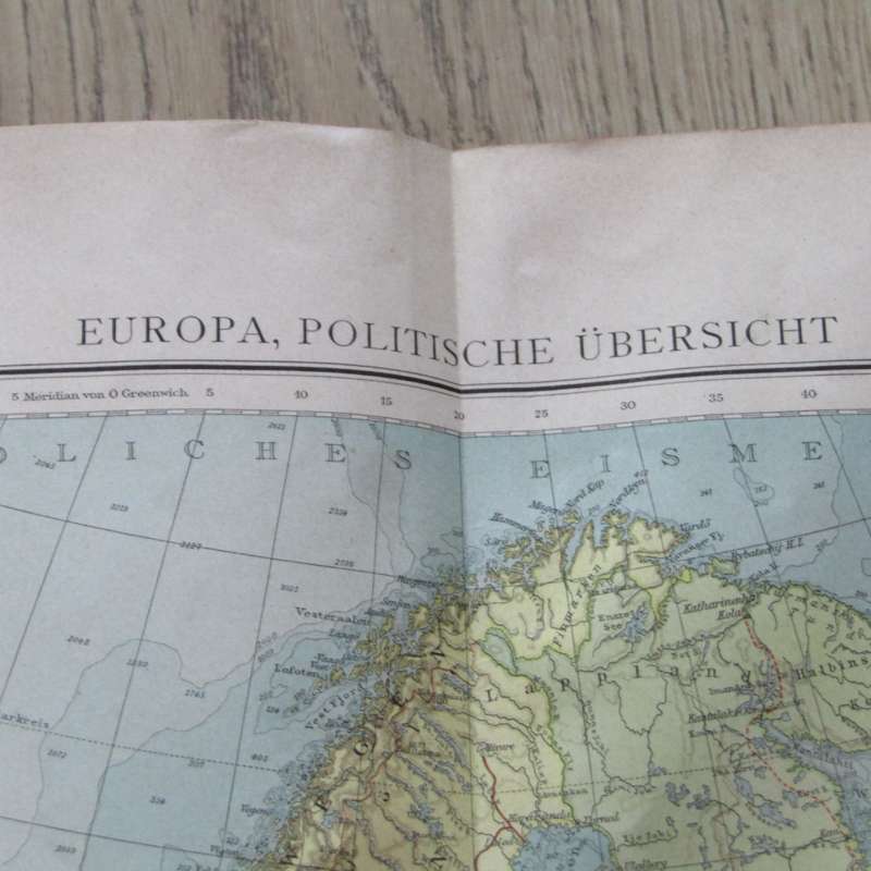 1901 European political map on A2 - Scaled 1 : 12 000 000