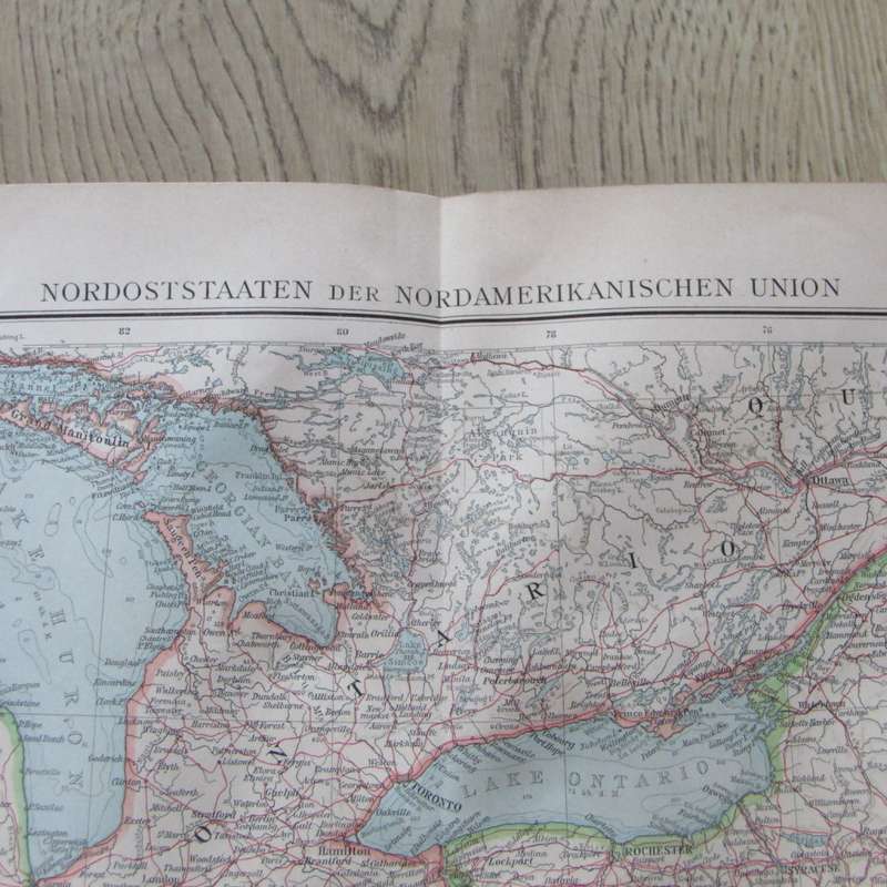 1901 Map of the North Eastern states of the North American Union