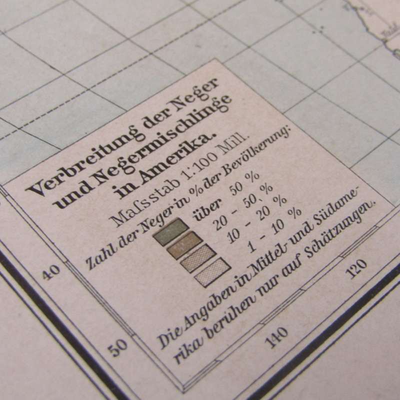 1901 Map of North America 1 : 20 000 000 scale - A2