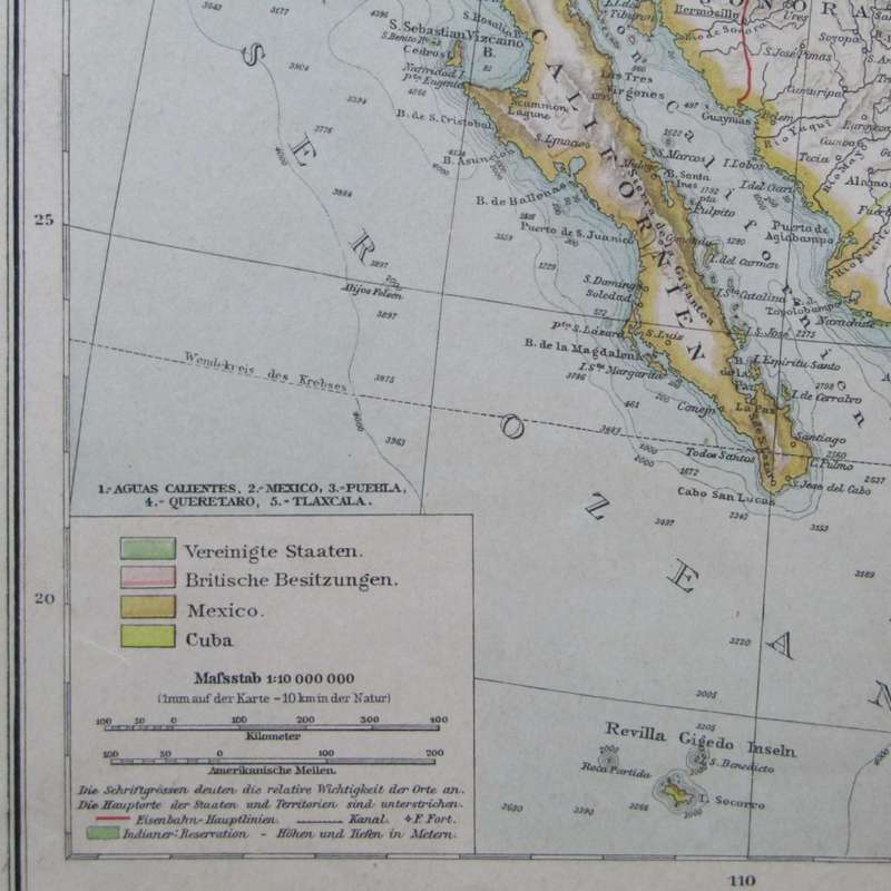 1901 Map of the United States of America on A2