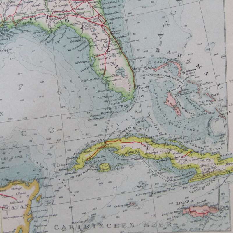 1901 Map of the United States of America on A2