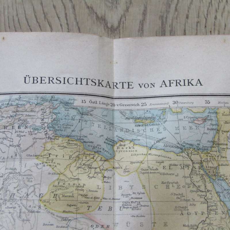 1901 Map of Africa on A2 - 1 : 23 000 000 scale