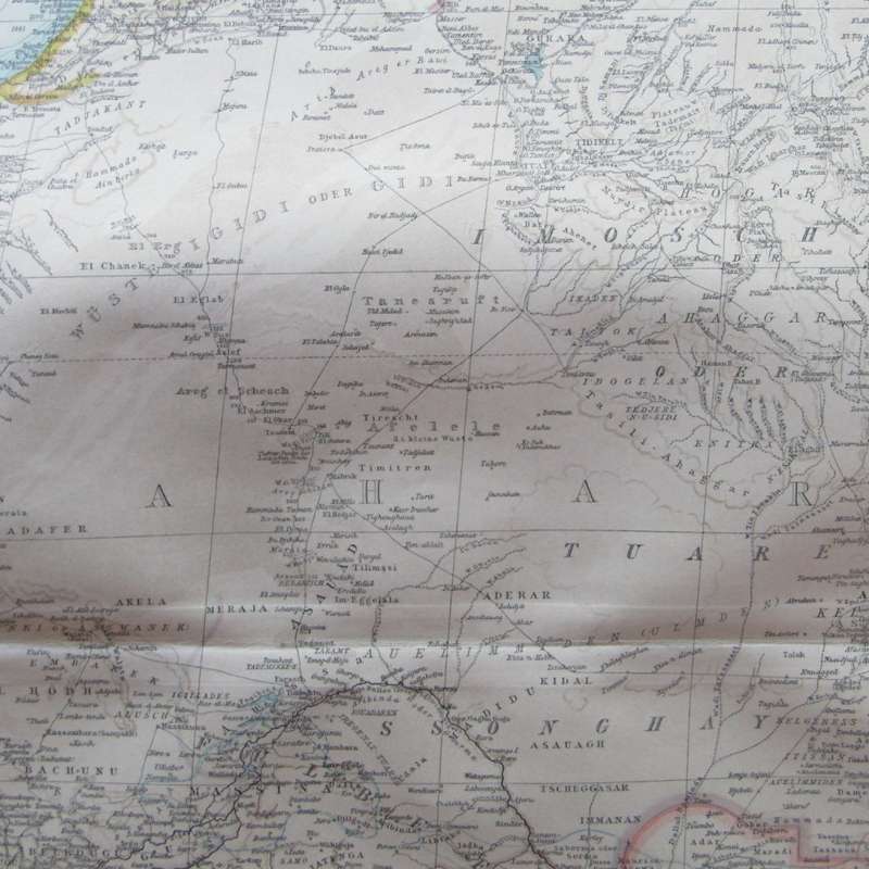 1901 Map of North Western Africa on A2 - Scale 1 : 10 000 000