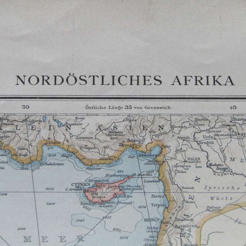 1901 Map of North Eastern Africa - 1 : 10 000 000 scale - on A2