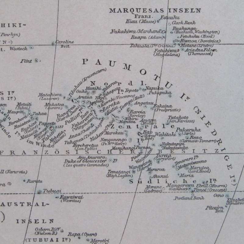 1901 Map of the South sea Island`s and New Guinea area both on A3