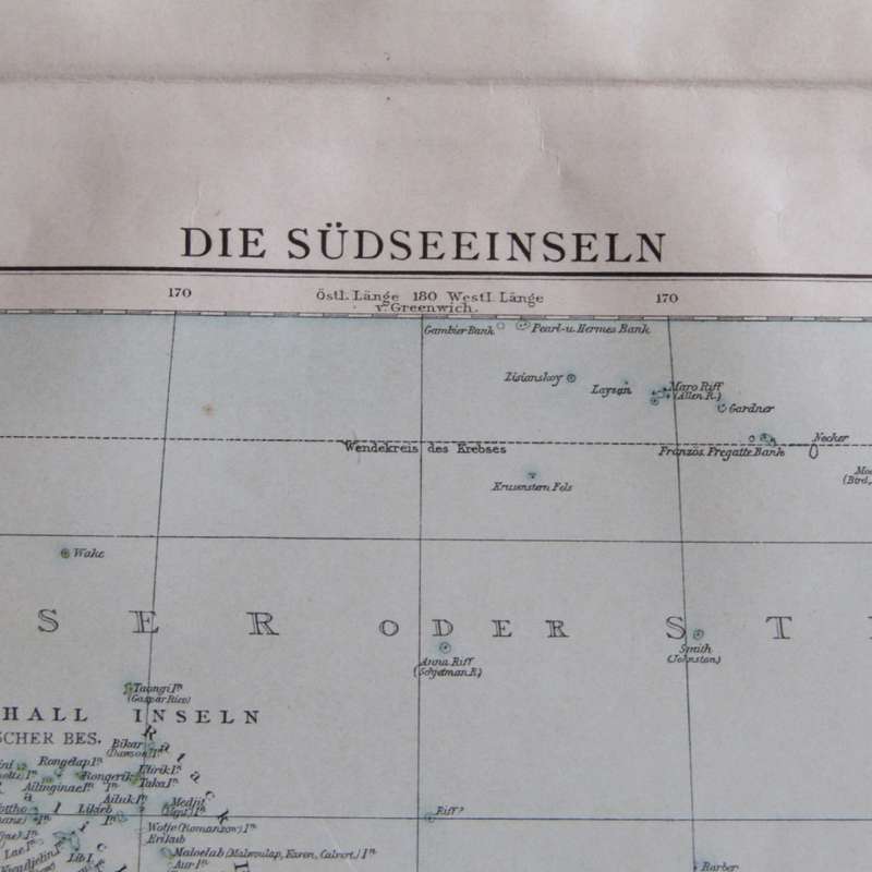 1901 Map of the South sea Island`s and New Guinea area both on A3