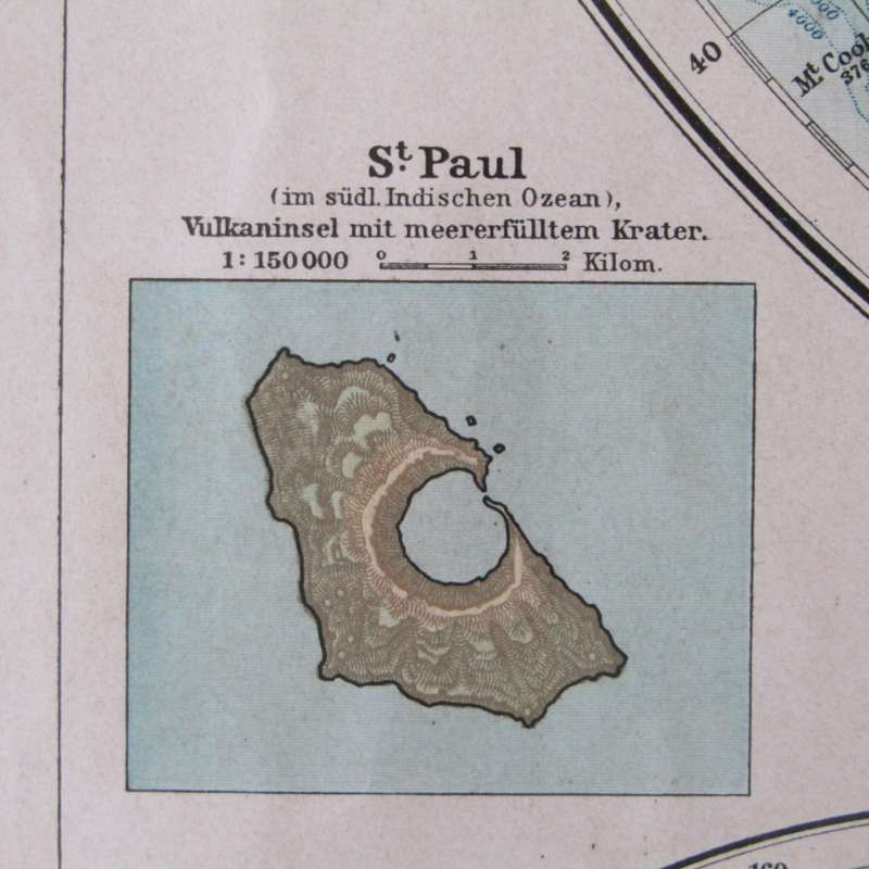 1901 Map of the World - Western and Eastern Hemisphere on A2 - Scaled 1 : 75 000 000