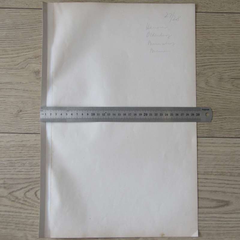 1901 Map of German States Hanover Oldenburgh, Bremen etc on A2 - Scaled 1 : 750 000
