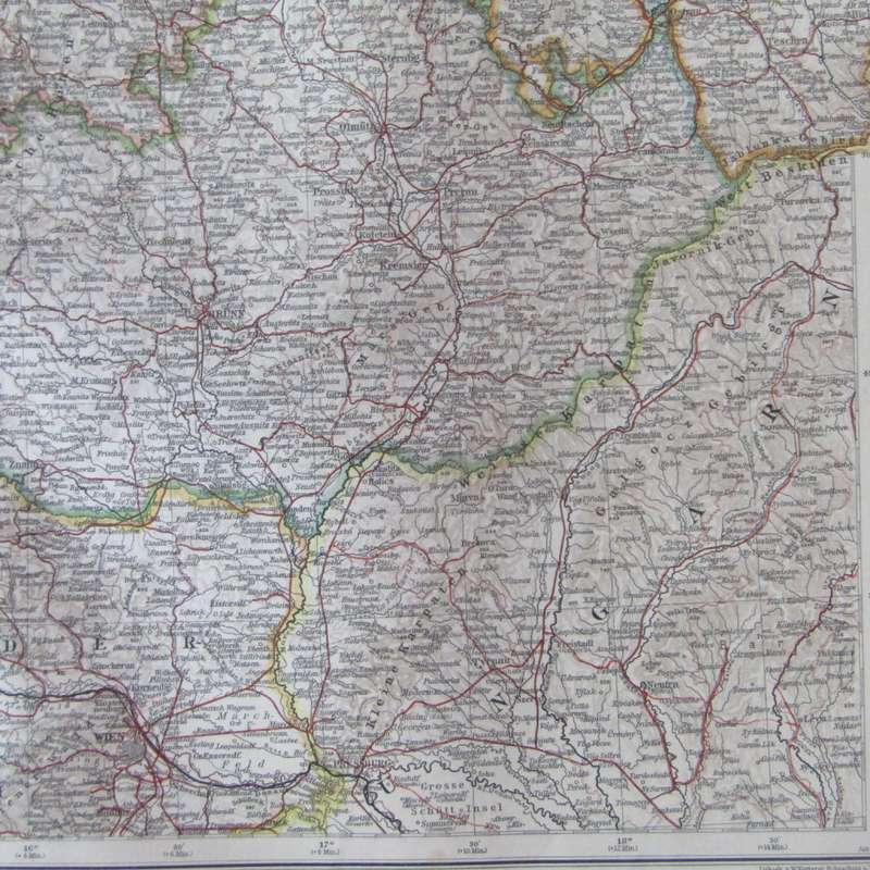 1901 Map of Bohemia and surrounds on A2 - 1 : 1 000 000 scale