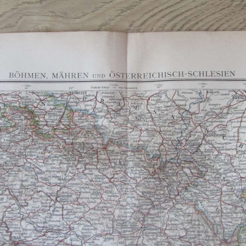 1901 Map of Bohemia and surrounds on A2 - 1 : 1 000 000 scale