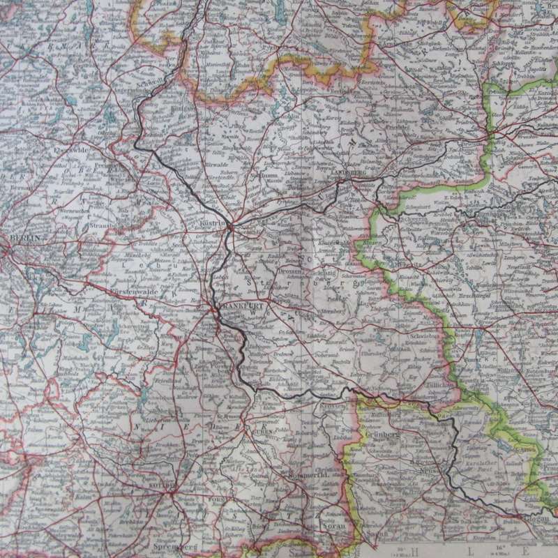 1901 Map of German State Brandenburg & others on A2 - Scaled 1 : 1 000 000
