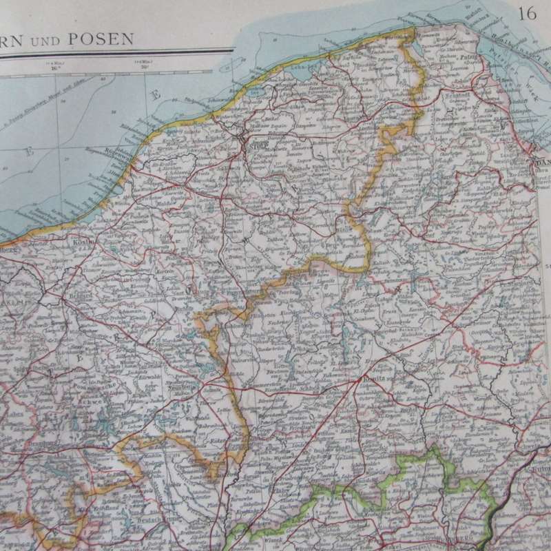 1901 Map of German State Brandenburg & others on A2 - Scaled 1 : 1 000 000