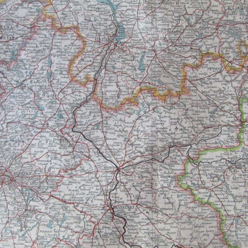 1901 Map of German State Brandenburg & others on A2 - Scaled 1 : 1 000 000