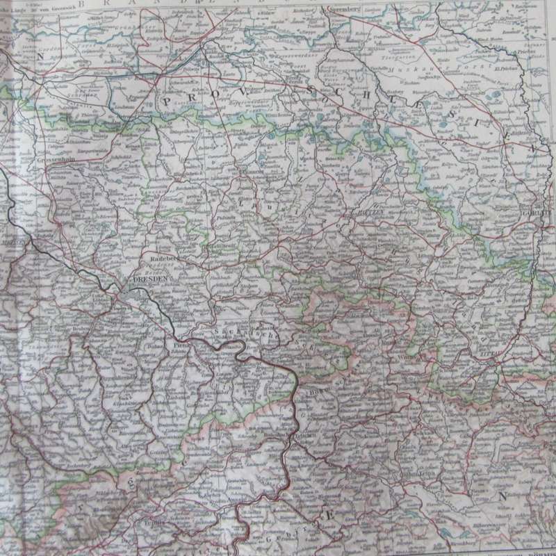 1901 Map of Sachsen Kingdom - on A2 - Scaled 1 : 500 000