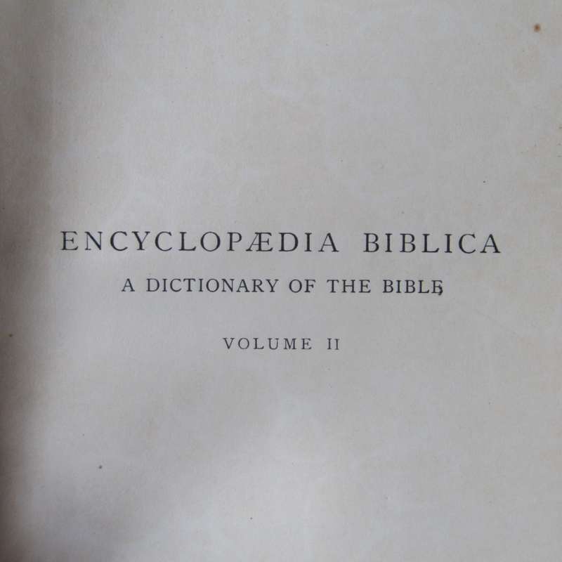 Lot of 4 Encyclopaedia Biblica books Vol 2 different edition