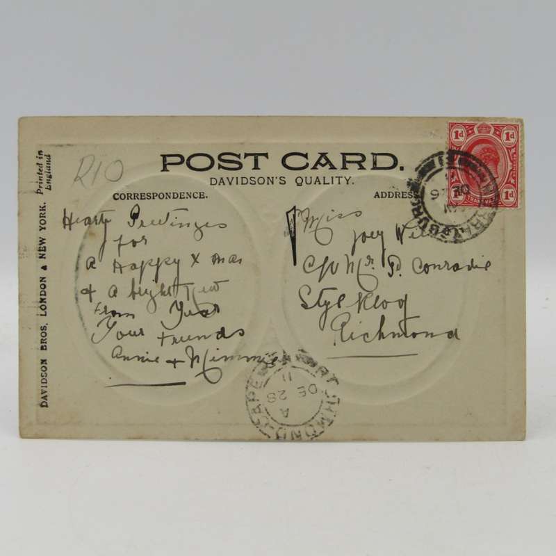 1911 Postcard - Miss Gabrielle Ray posted in Murraysburg Transvaal - with Transvaal 1d stamp