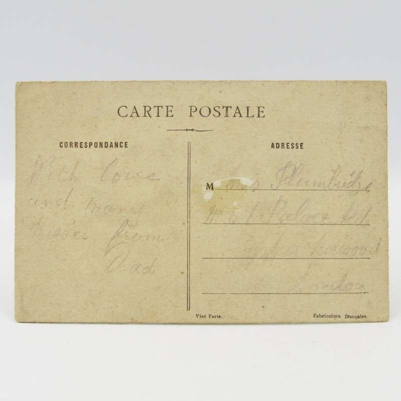 Antique Embroidered postcard - To my dear girl