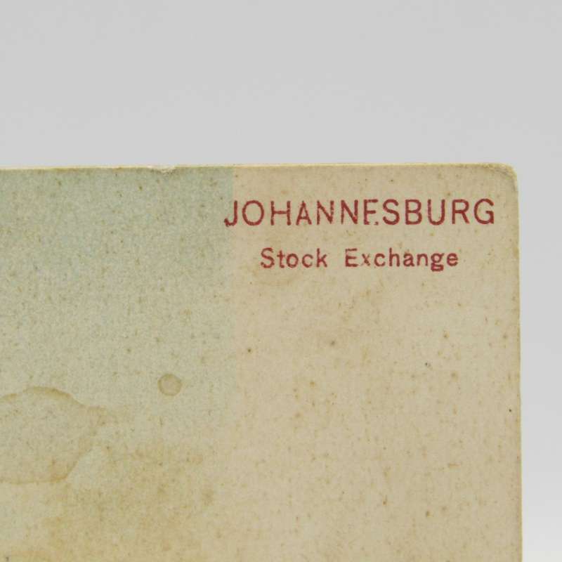 Antique postcard of the JSE - Johannesburg Stock Exchange