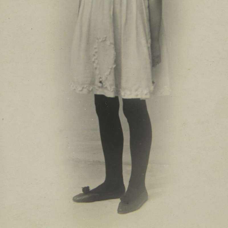Antique photo postcard with girl simply identified as `Eileen`