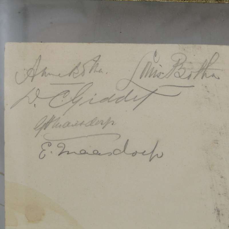 Graaff-Reinett Banquet Menu and toast list in Honour of General Louis Botha