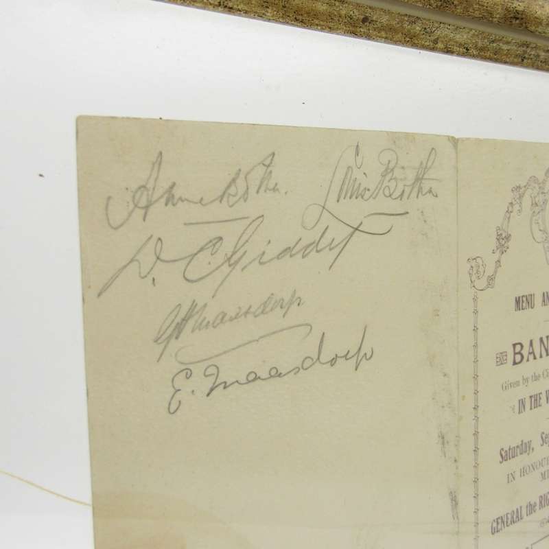 Graaff-Reinett Banquet Menu and toast list in Honour of General Louis Botha
