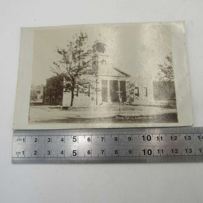 Very unusual Mauritius postcard with photo of the Town hall in Ladysmith