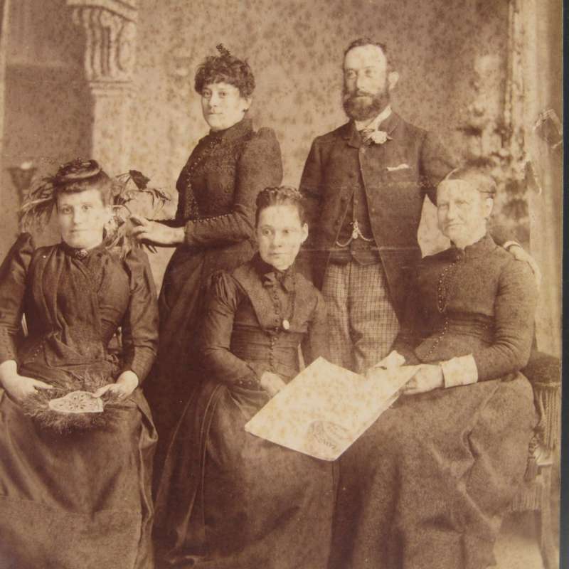 Antique photo of a family taken by Tripp of Adderley Street - Cape Town