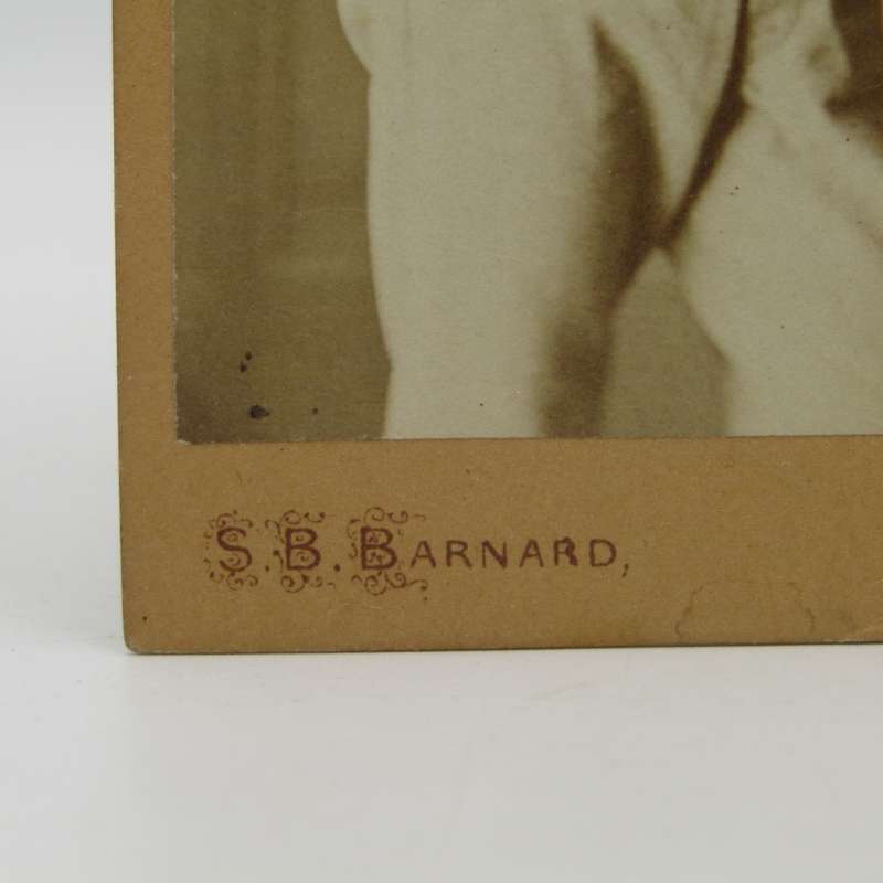 Turn of the century photo of a young man taken by SB Barnard of Cape Town