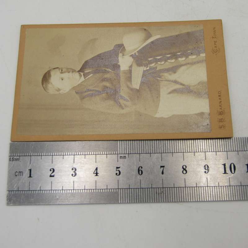 Turn of the century photo of a young man taken by SB Barnard of Cape Town