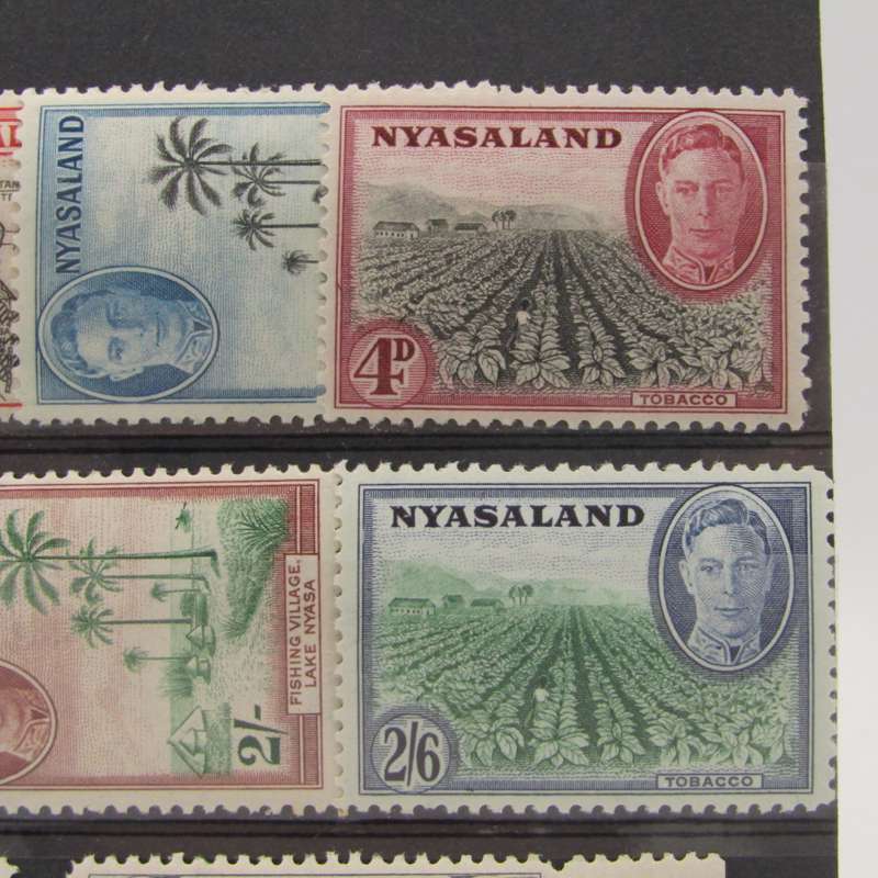 Nyasaland 1 Sept 1945 Local Motives George 6 set - most mint hinged some never hinged