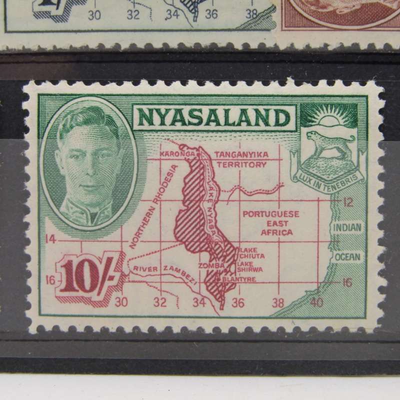 Nyasaland 1 Sept 1945 Local Motives George 6 set - most mint hinged some never hinged