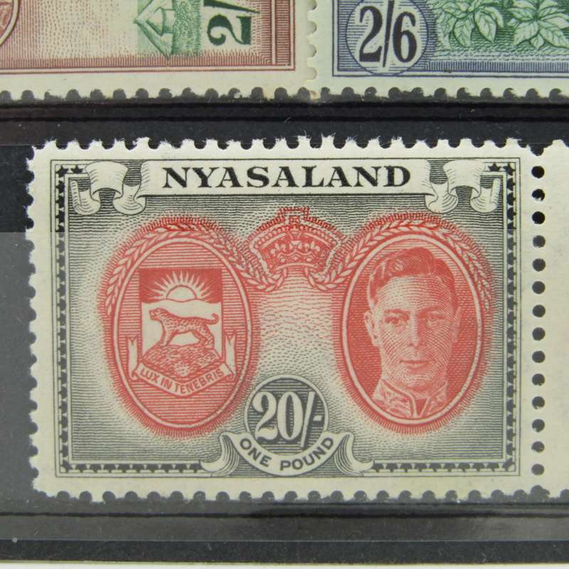 Nyasaland 1 Sept 1945 Local Motives George 6 set - most mint hinged some never hinged