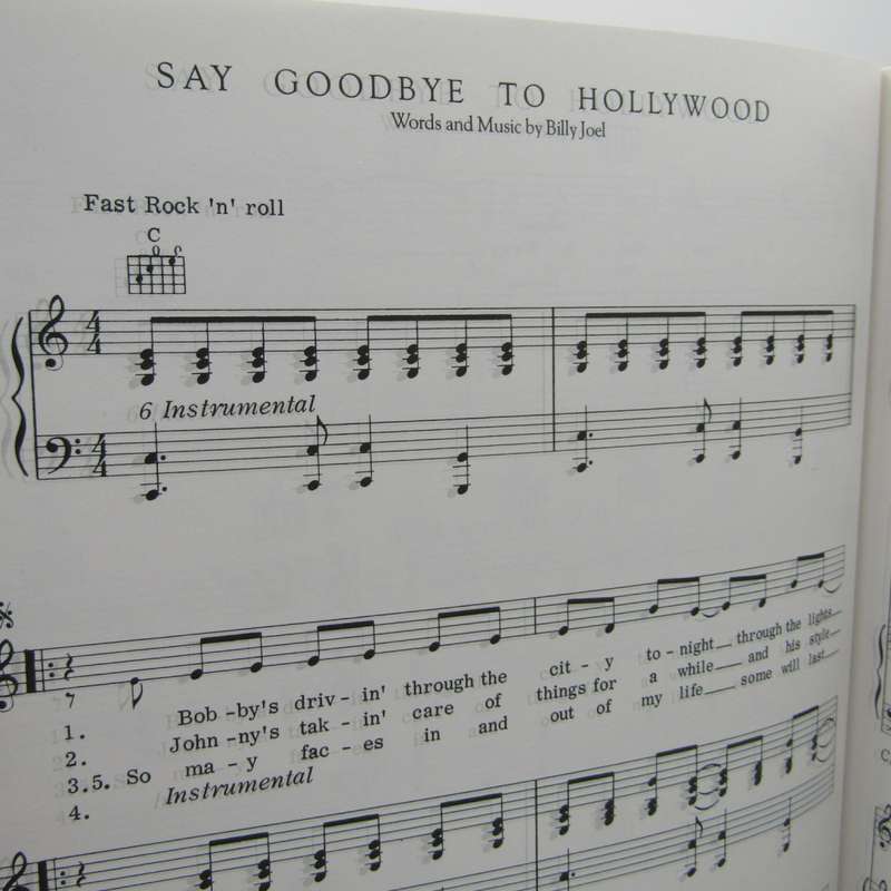 Billy Joel Greatest Hits Volume 1 and Volume 2 - Lyrics and sheet music
