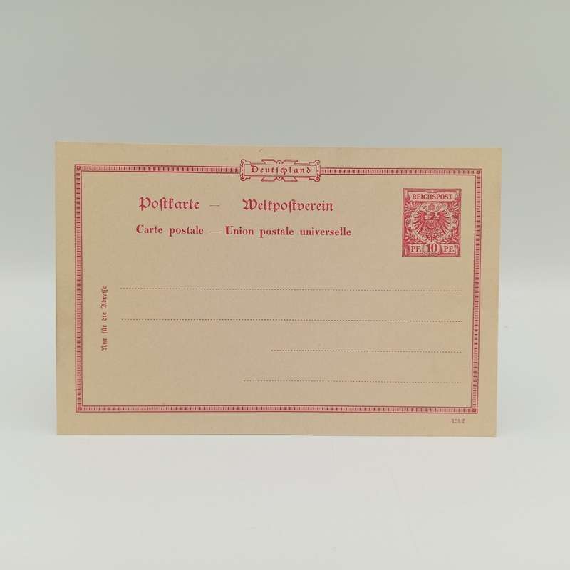 Pre printed German Reichspost postcard circalated 1900 - unused in excellent condition