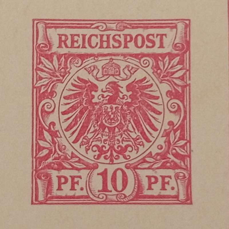 Pre printed German Reichspost postcard circalated 1900 - unused in excellent condition
