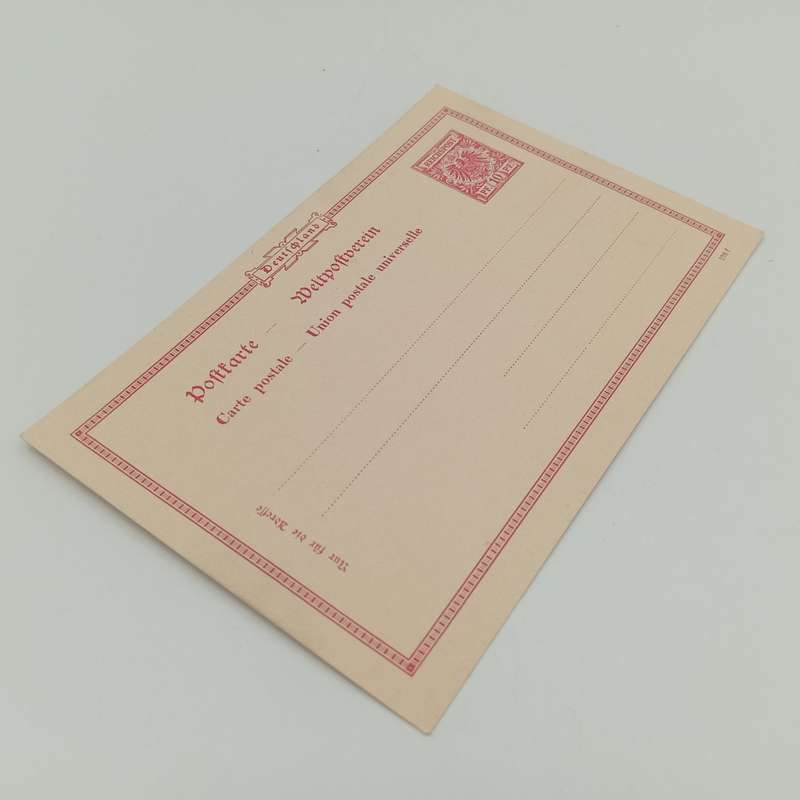Pre printed German Reichspost postcard circalated 1900 - unused in excellent condition