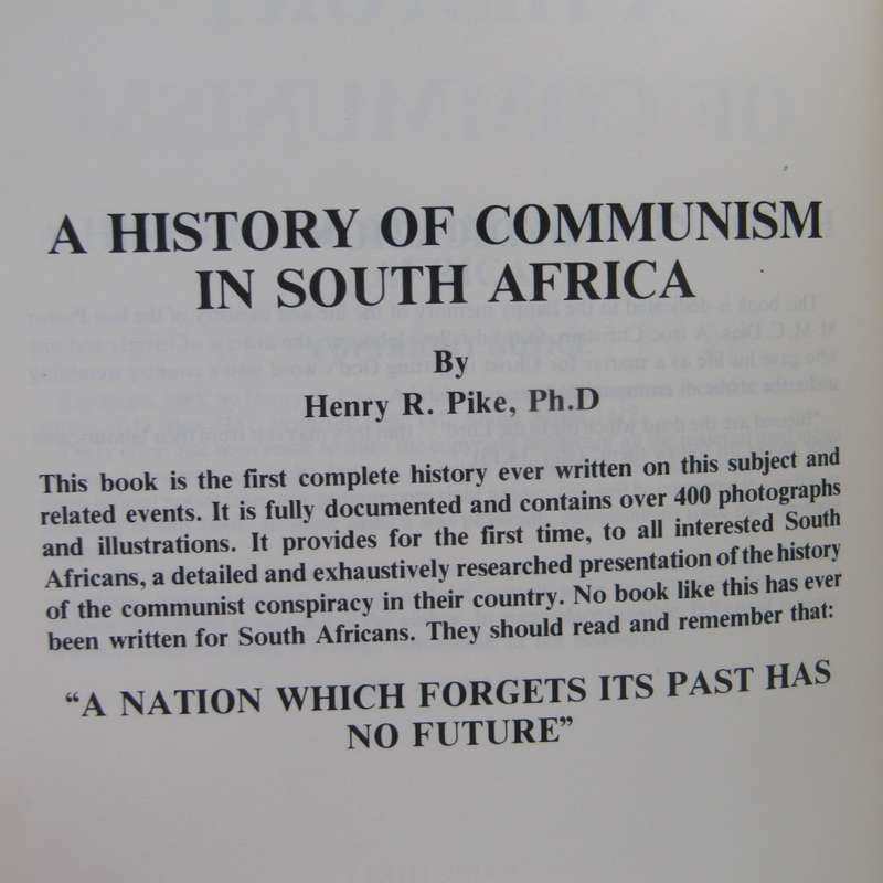 A History of Communism in South Africa by Henry R. Pike