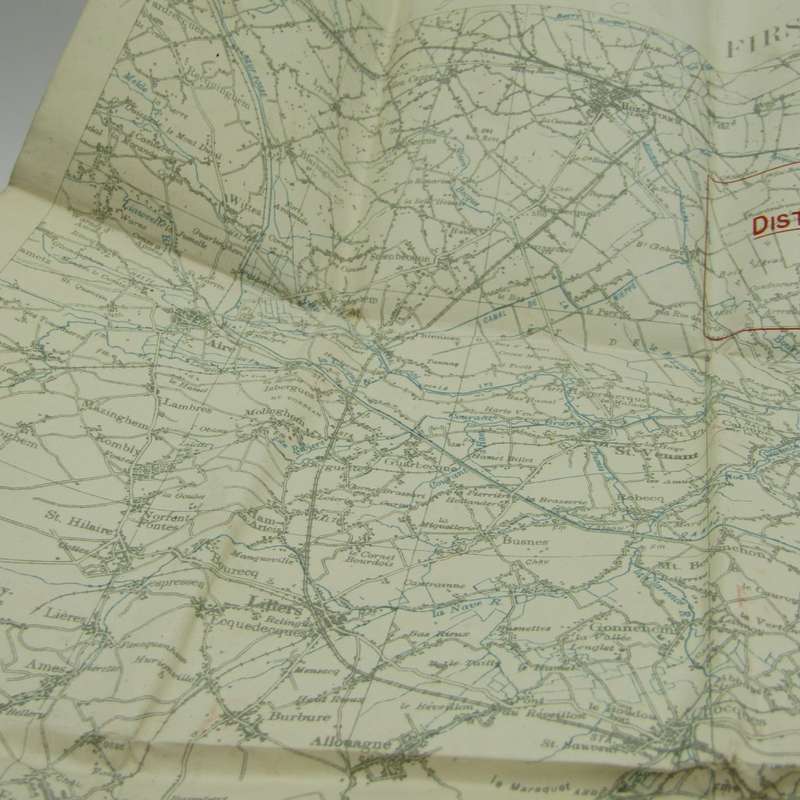 Forces Map WW1 Normandy area with Distribution of German forces on 15-6-1916