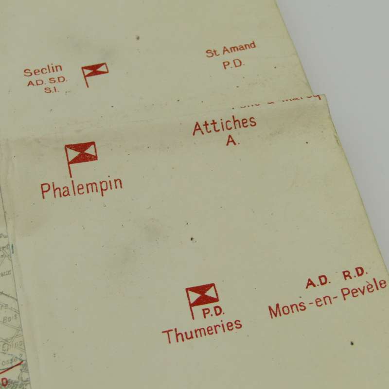 Forces Map WW1 Normandy area with Distribution of German forces on 15-6-1916