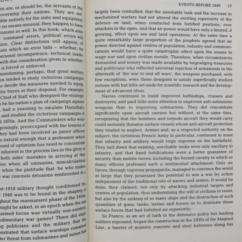 Military Errors of World War two by Kenneth Macksey - Cassell collection