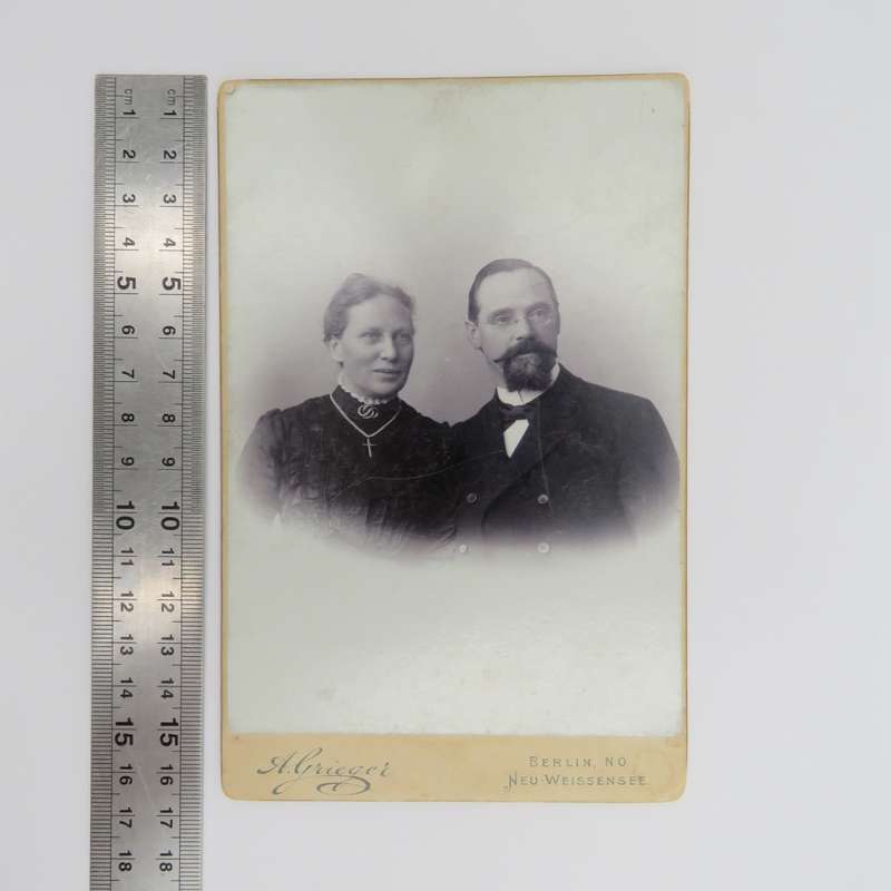 Photo taken 1902 in Berlin, Germany of Reverend Schmidt and his wife who later emigrated to South Af