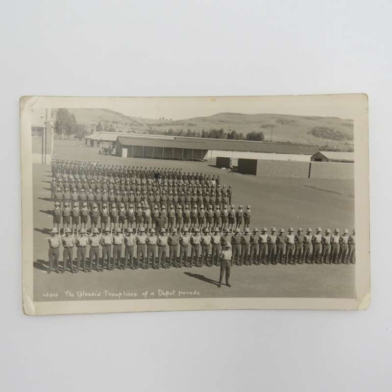 Vintage South African Police Depot parade postcard - unused